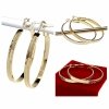 3040 Kolczyki złote pozłacane wiszące 14K Xuping koła 3,5cm